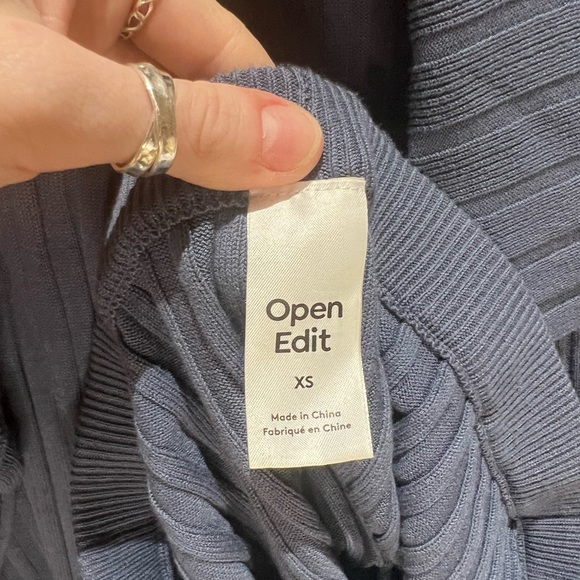 Open Edit Navy Knit Long Sleeve Set - Picture 6 of 6